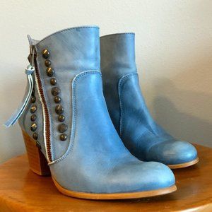 Chio Studded Ankle Booties, Blue, Size 7
